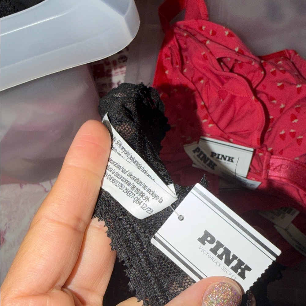 PINK Victoria's Secret Black Lace Panties - Picture 5 of 5